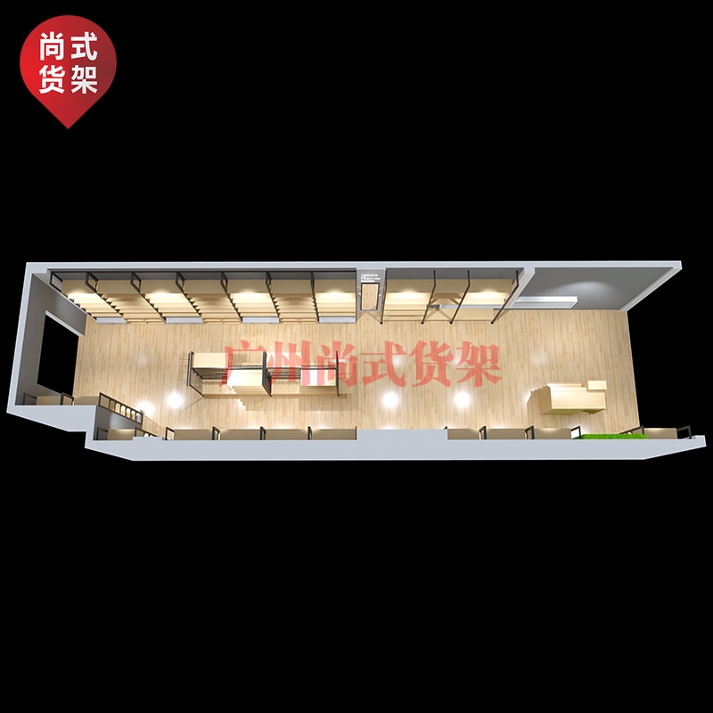 母婴店货架展示架-收银台便利店